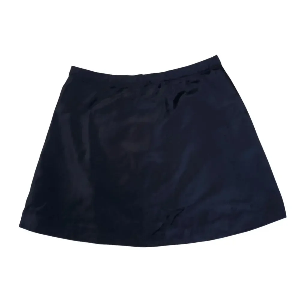 Free People Funkytown Black Velvet A line Mini Skirt Zip Front Sz 12 NWT
